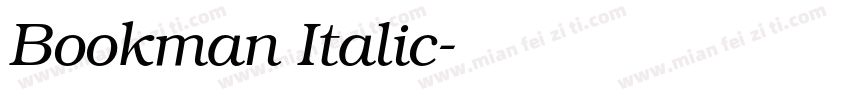 Bookman Italic字体转换